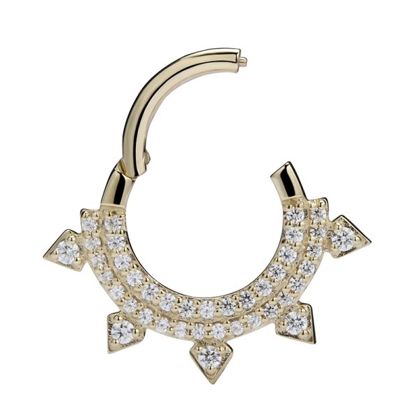 Yellow Gold Gemmed Clicker - Image 2