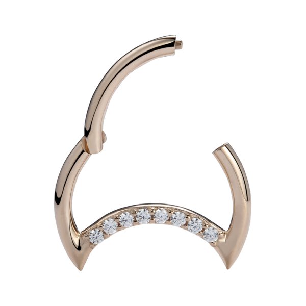 Rose Gold Gemmed Moon Clicker - Image 2