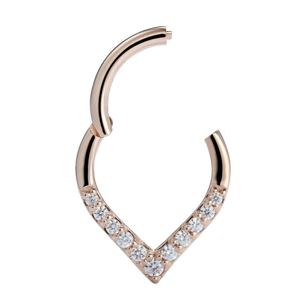 Rose Gold Gemmed Teardrop Clicker - Image 2