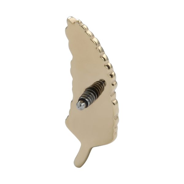 14k Solid Yellow Gold Internally Threaded Feather End - Image 3