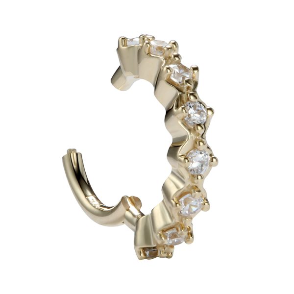 Yellow Gold Gemmed Clicker - Image 2