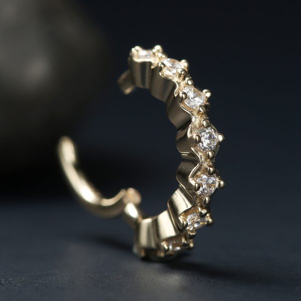 Yellow Gold Gemmed Clicker - Image 3