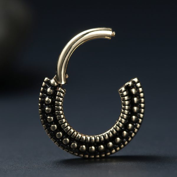 Yellow Gold Beaded Cluster Clicker - Image 3