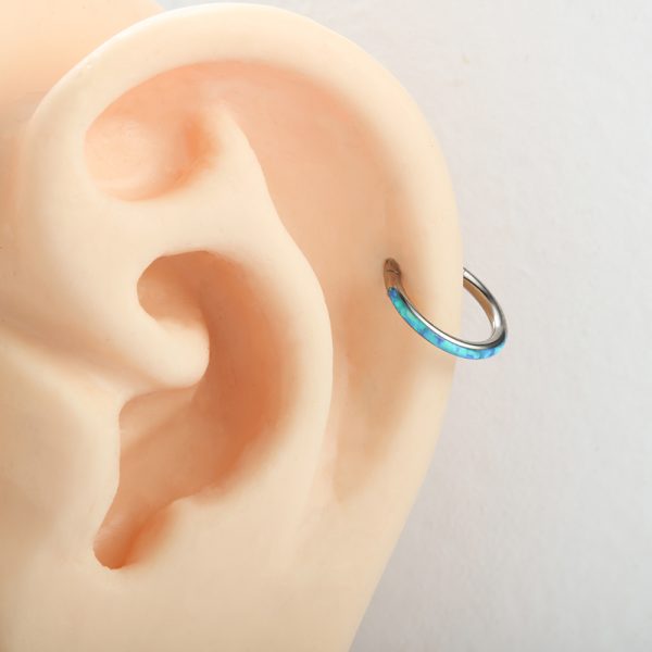 Titanium Hinged Clicker with Opal - Image 5