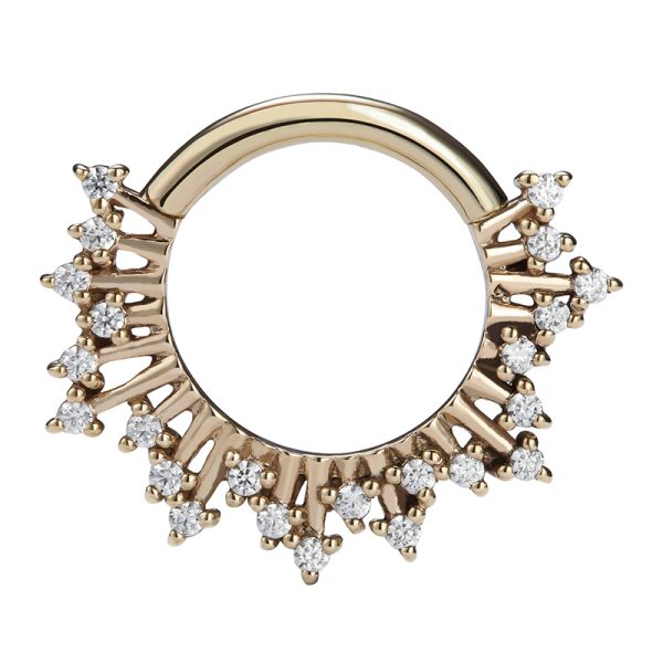 Yellow Gold Gemmed Clicker - Image 2