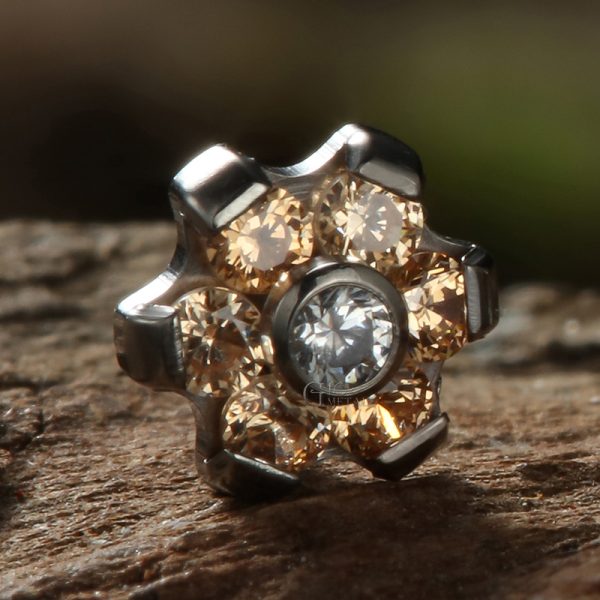 Titanium Flower Piercing End - Image 2