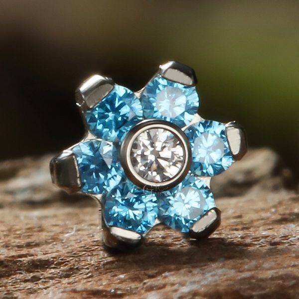 Prong Set CZ Flower End - Image 3