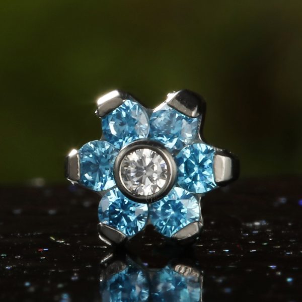 Prong Set CZ Flower End - Image 4