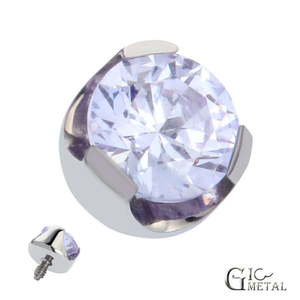 Prong Set Gem Titanium End - Image 3