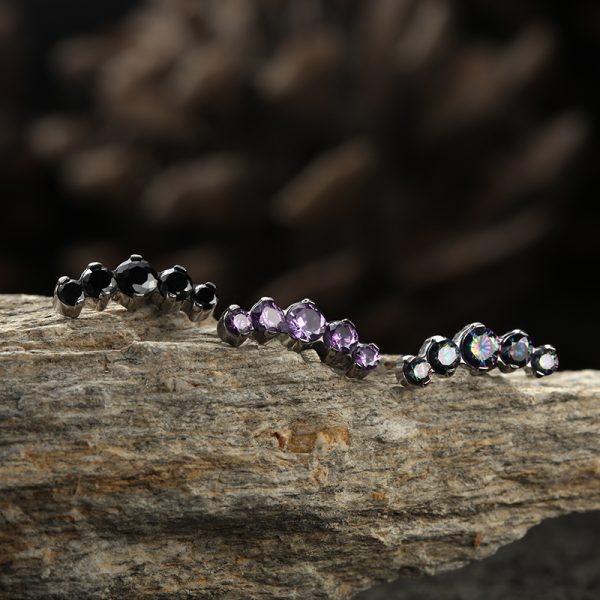 Titanium Prong Set CZ End - Image 2