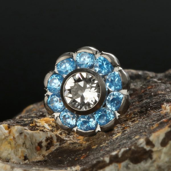 Internally Threaded Multi Gem Titanium End - Image 3