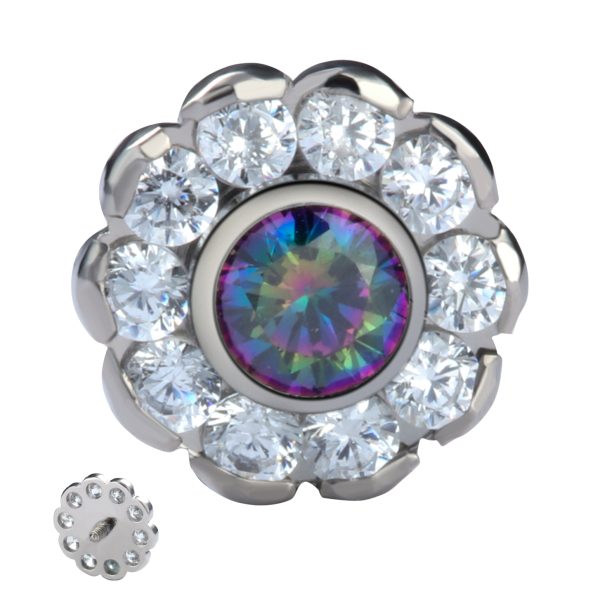Internally Threaded Sunflower Titanium End - Image 2