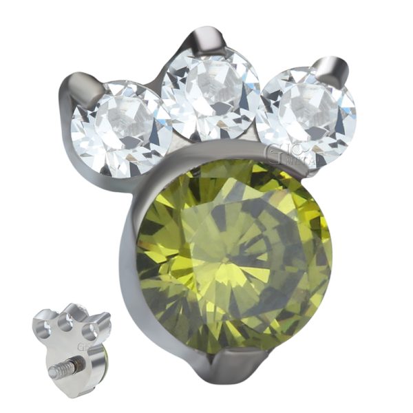 Titanium Claw Set Gemmed Cluster  End - Image 4
