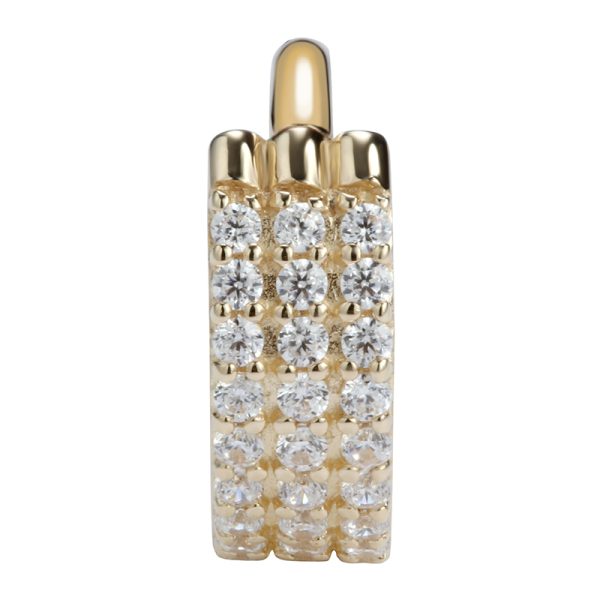Yellow Gold Triple Gemmed Clicker - Image 2