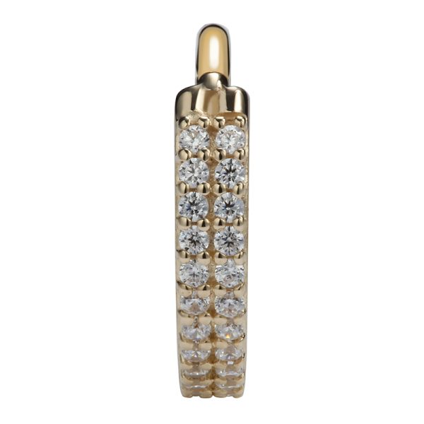 Yellow Gold Double Gemmed Clicker - Image 3