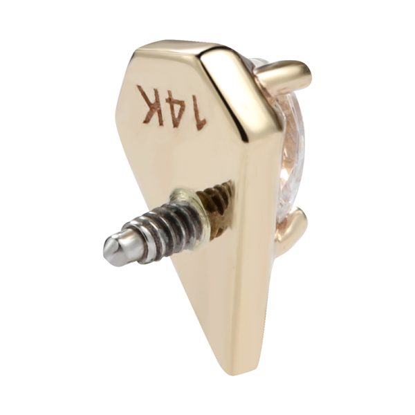 14k Solid Yellow Gold Diamond End - Image 3