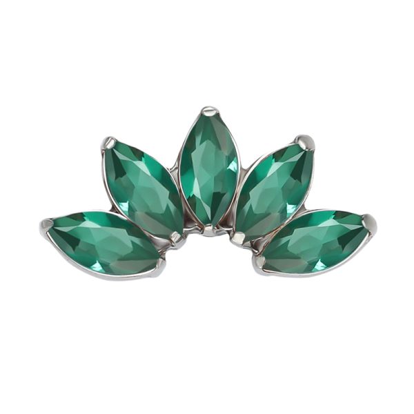 Titanium Internally Threaded Gem Cluster Ends - Image 2