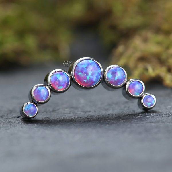 Titanium Crescent Opal End - Image 2