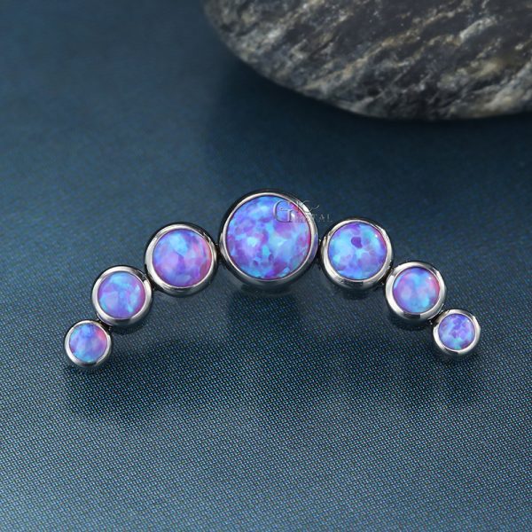 Titanium Crescent Opal End - Image 3