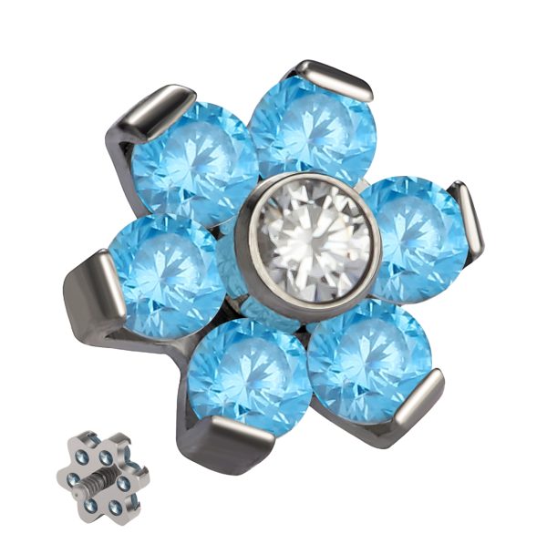Prong Set CZ Flower End - Image 5