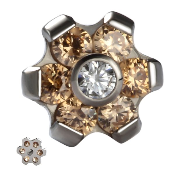 Titanium Flower Piercing End - Image 4