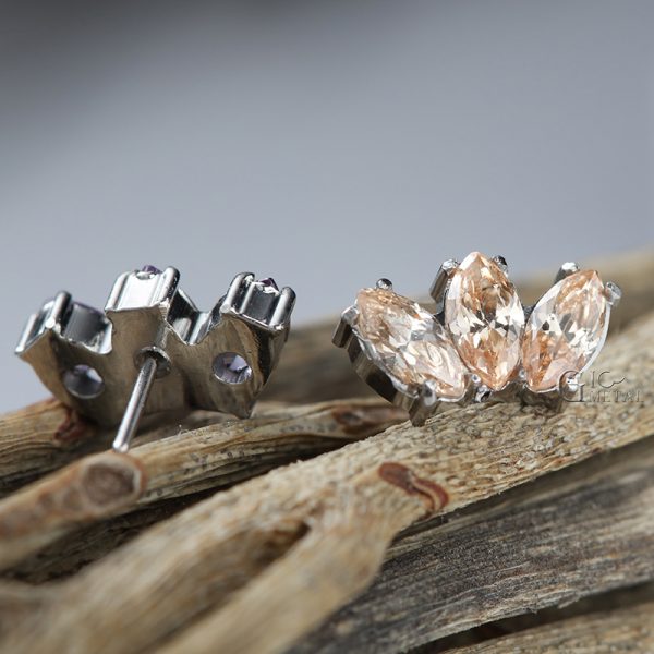 Titanium Trio Marquise Press Fit End - Image 4
