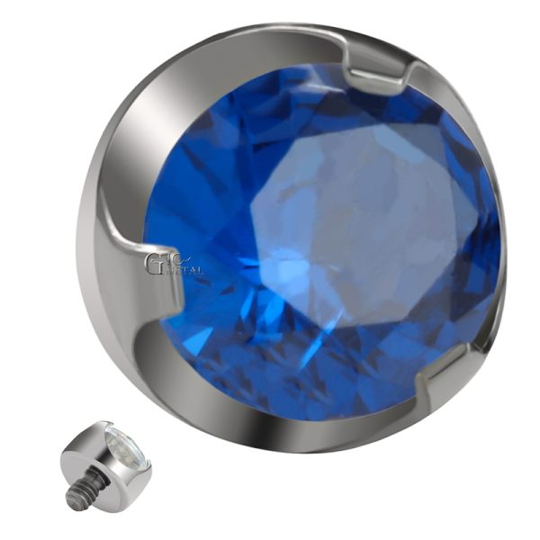 Titanium Prong Set Faceted Gem End - Image 2