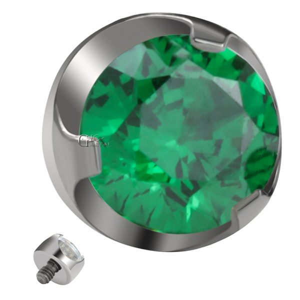 Prong Set Gem Titanium Green End - Image 2