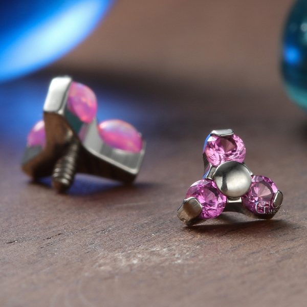 Titanium Prong Set Trinity Opal End - Image 3