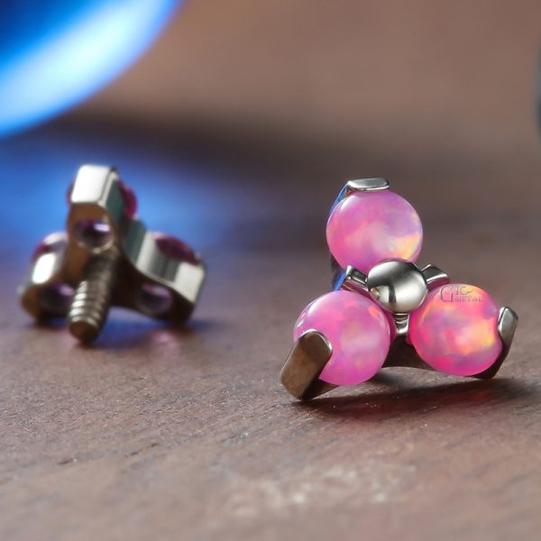 Titanium Prong Set Trinity Opal End - Image 4