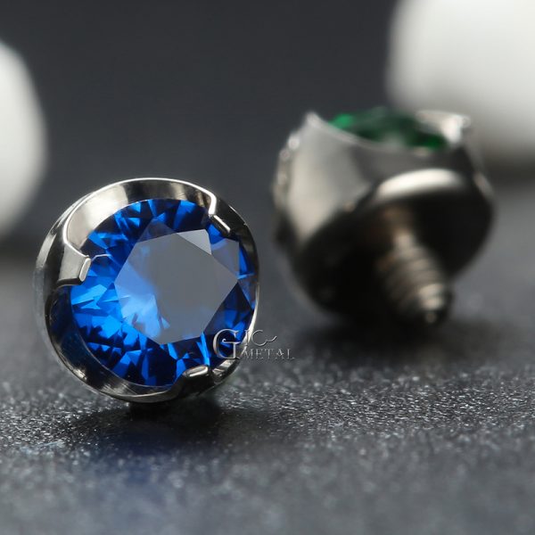 Titanium Prong Set Faceted Gem End - Image 4