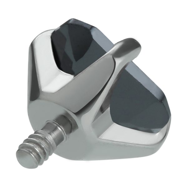 Titanium Internally Threaded Square Gem End - Image 4