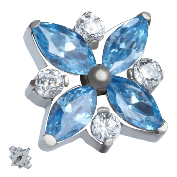 Titanium Internally Threaded Multi Gem End - Image 2