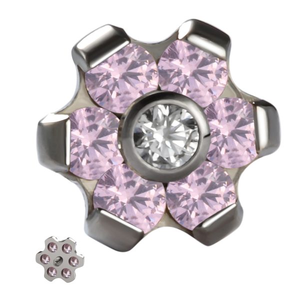 Prong Set CZ Flower End - Image 2