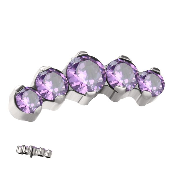 Titanium Prong Set CZ End - Image 5