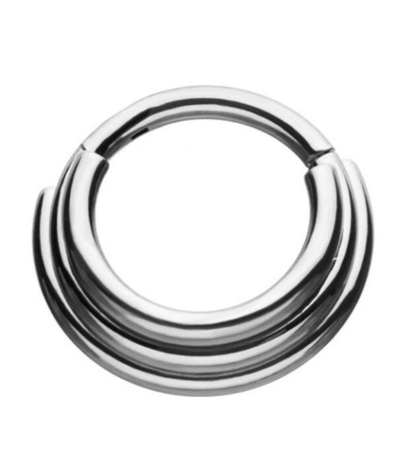 Titanium Triple Stacked Septum Ring - Image 3