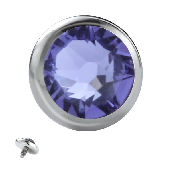 Titanium Threaded End with Swarovski - Image 2