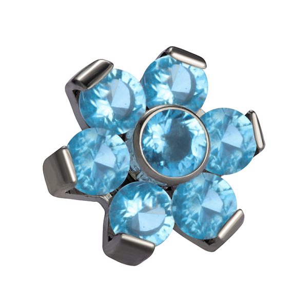 Prong Set CZ Flower End - Image 2