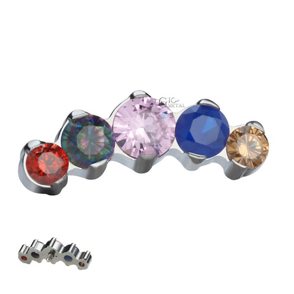 Titanium Claw Set CZ End - Image 2