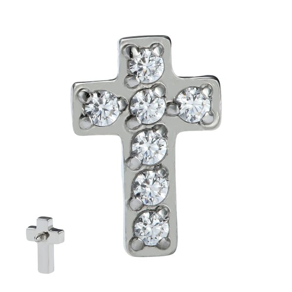 Titanium Internally Threaded Cross Gem End - Image 4