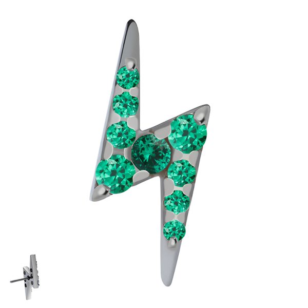 Titanium Press Fit Gemmed Flash End - Image 3
