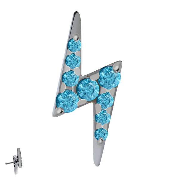 Flash End With Prong set CZ - Image 3