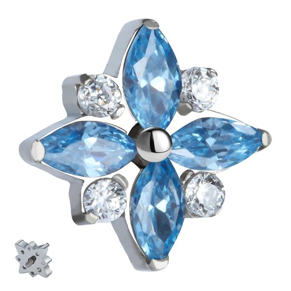 Titanium Internally Threaded Multi Marquise End - Image 2