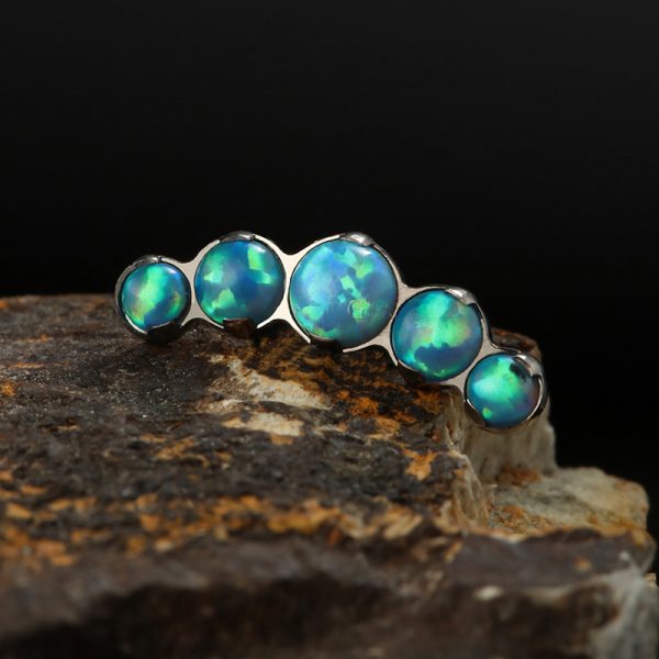 Titanium Prong Set Opal End - Image 2