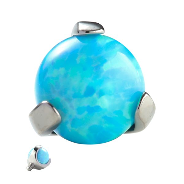 Titanium Three Prong Set Opal End - Image 2