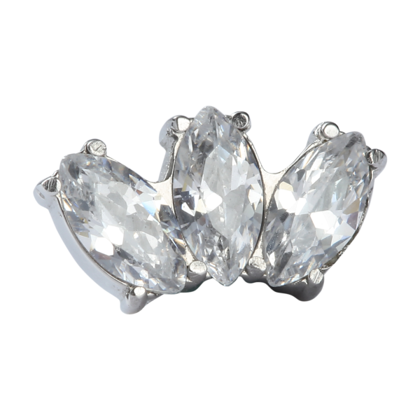 Titanium Trio Marquise Fan CZ End - Image 2