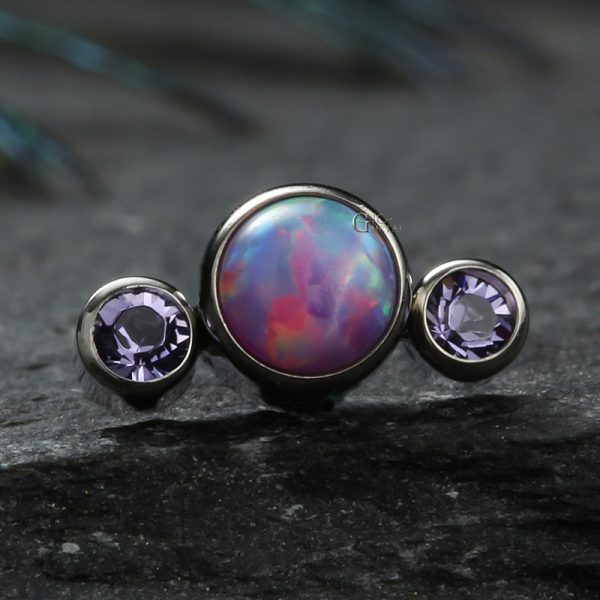 Internally Threaded Trio Gem Cluster End - Image 3