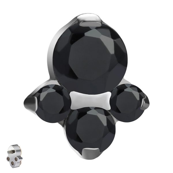 Titanium Internally Threaded Gem Cluster End - Image 2
