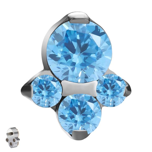 Titanium Internally Threaded CZ Ends - Image 2