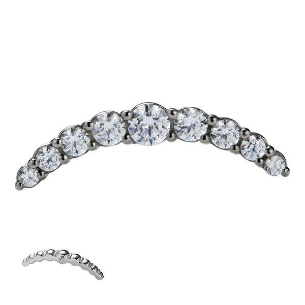Titanium Internally Threaded Crescent  End - Image 2